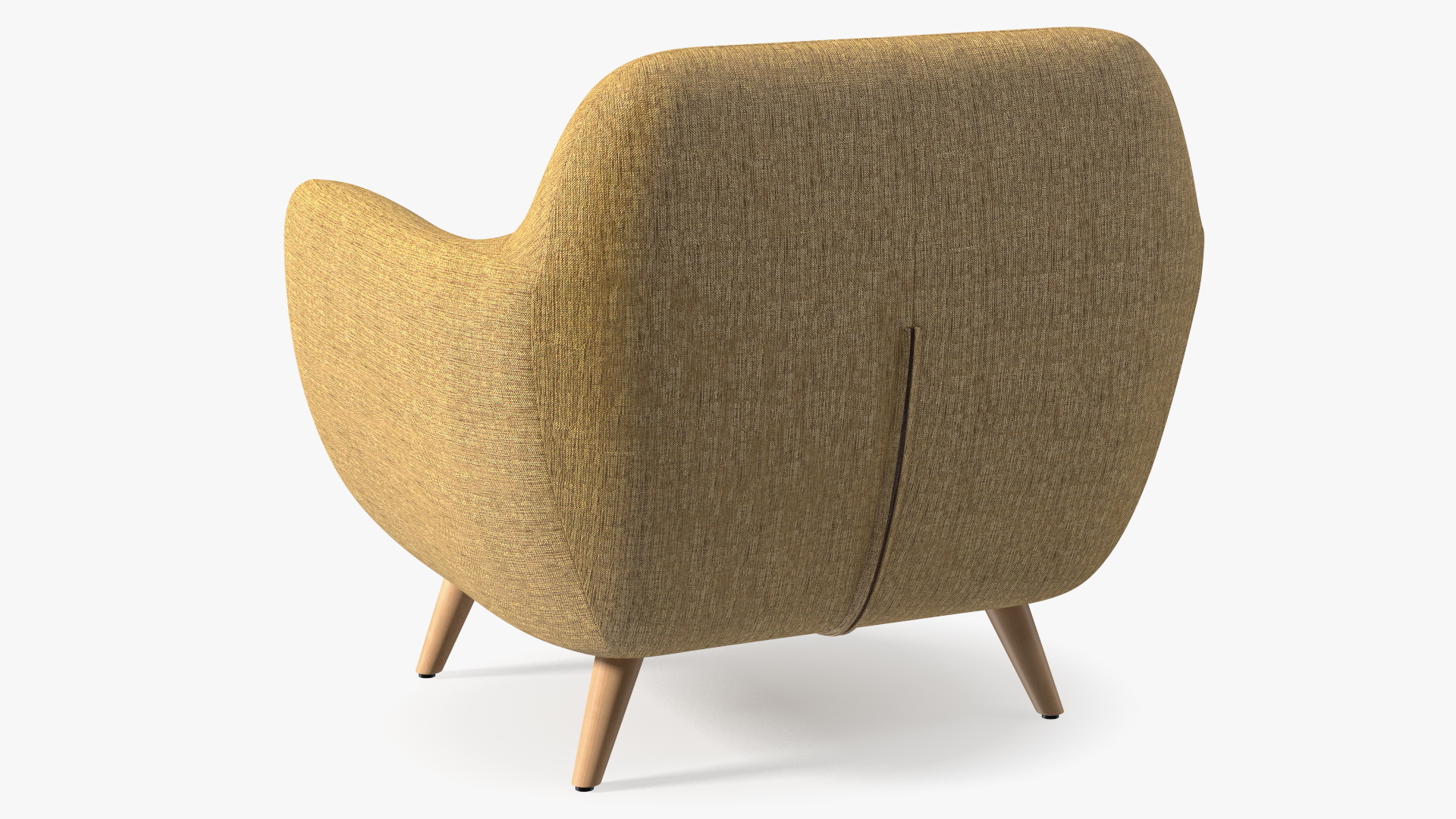 3D Armchair Loa Mustard Color