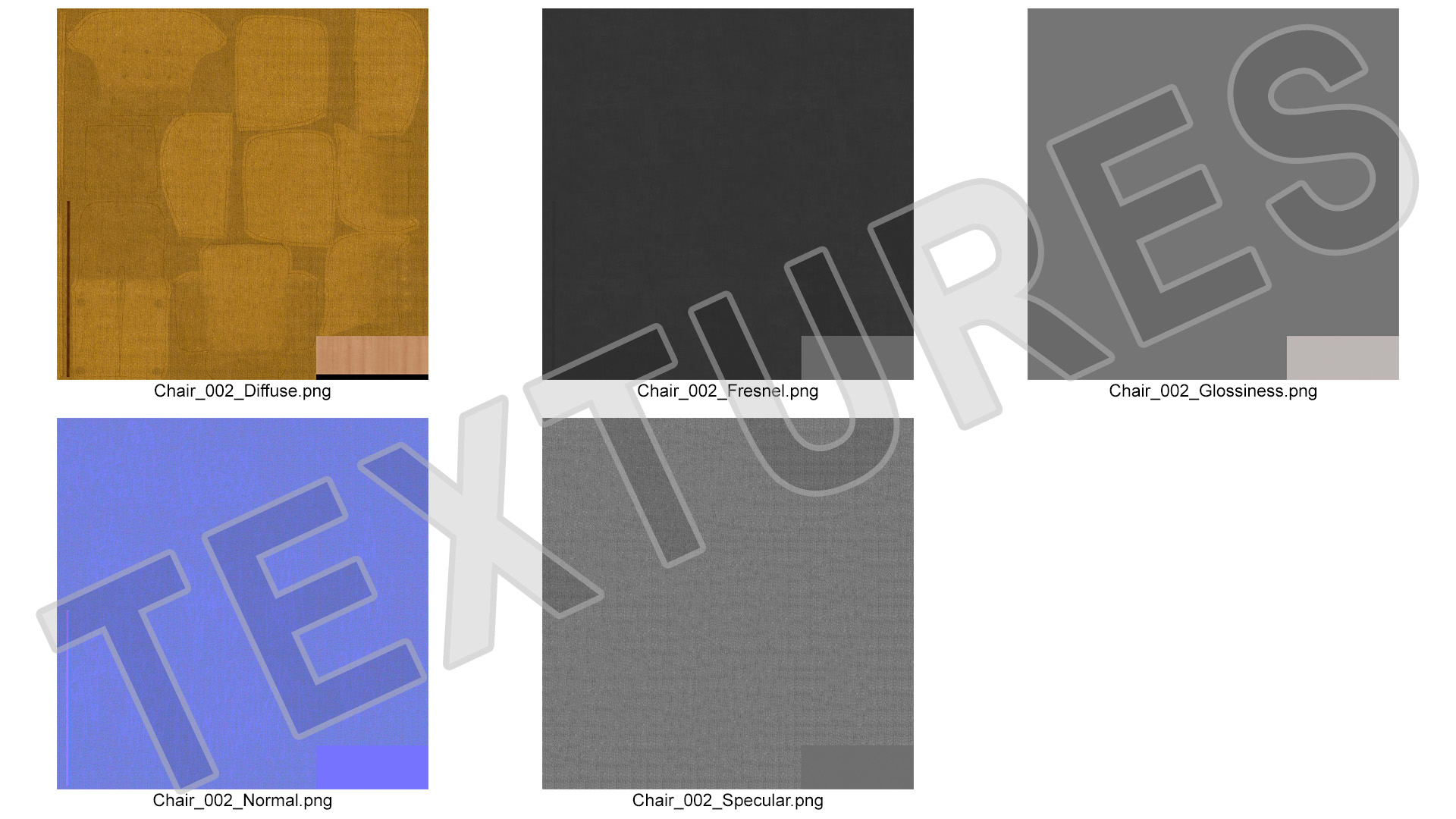 3D Armchair Loa Mustard Color