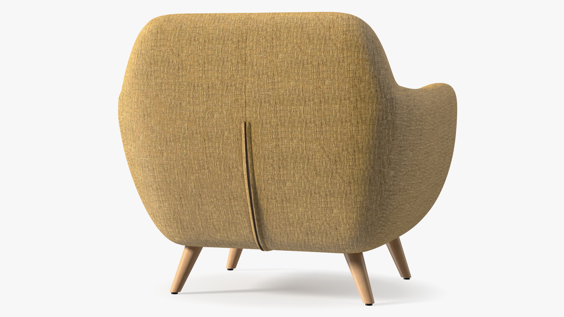 3D Armchair Loa Mustard Color