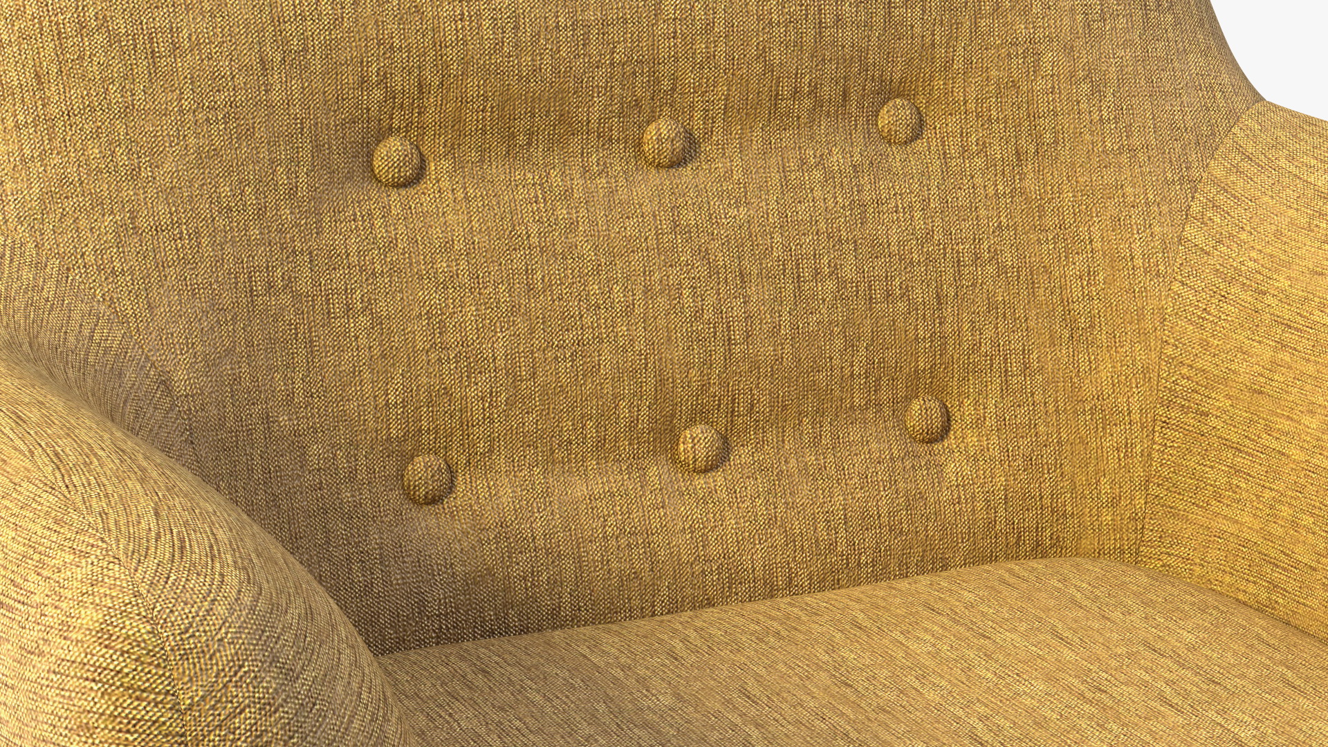 3D Armchair Loa Mustard Color