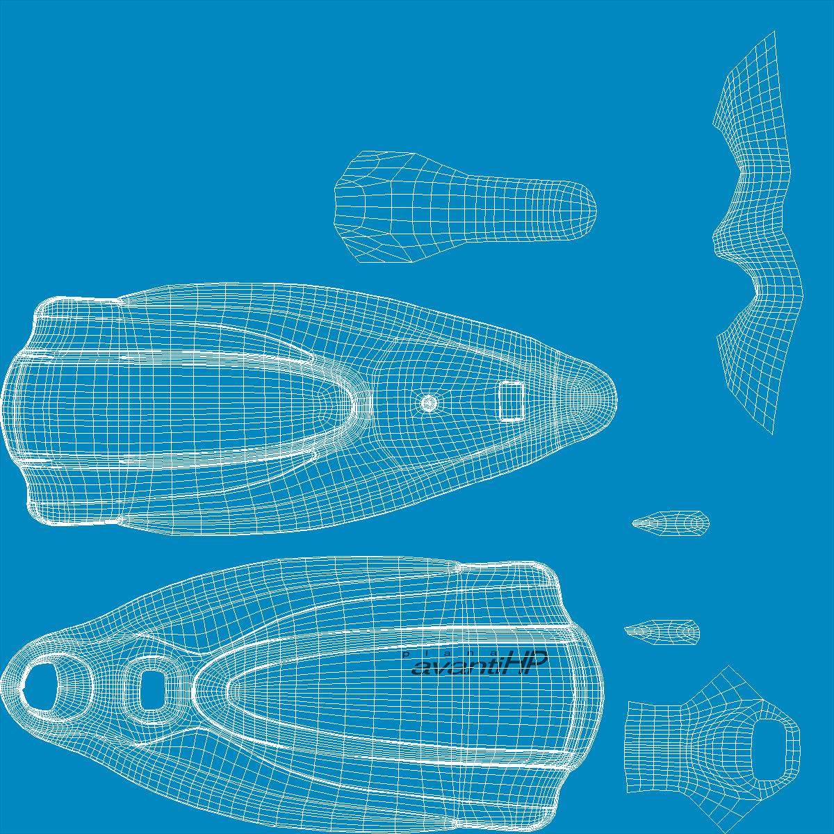 3D Medium Swim Fins