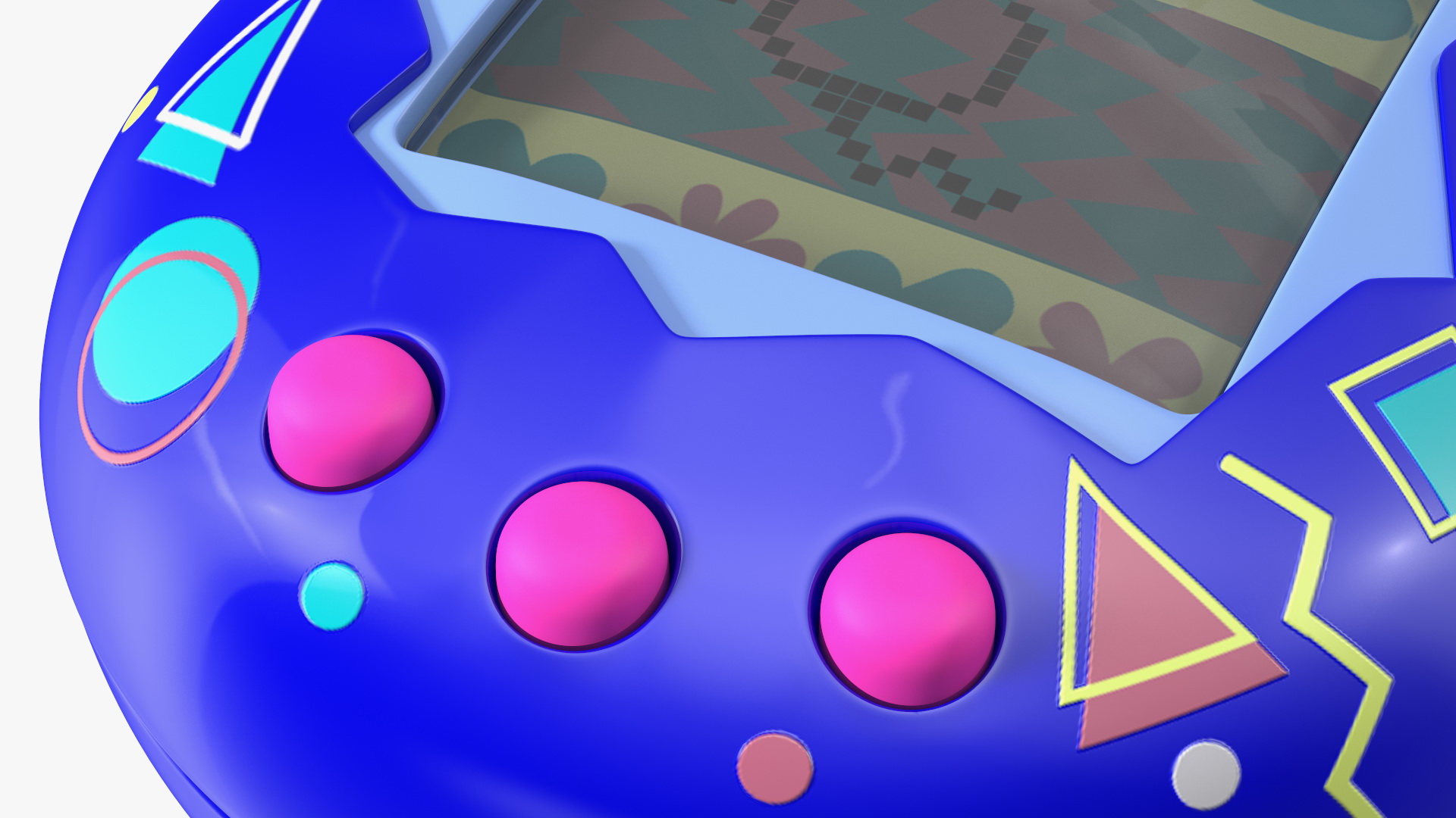 3D model Retro Tamagotchi Bandai Violet