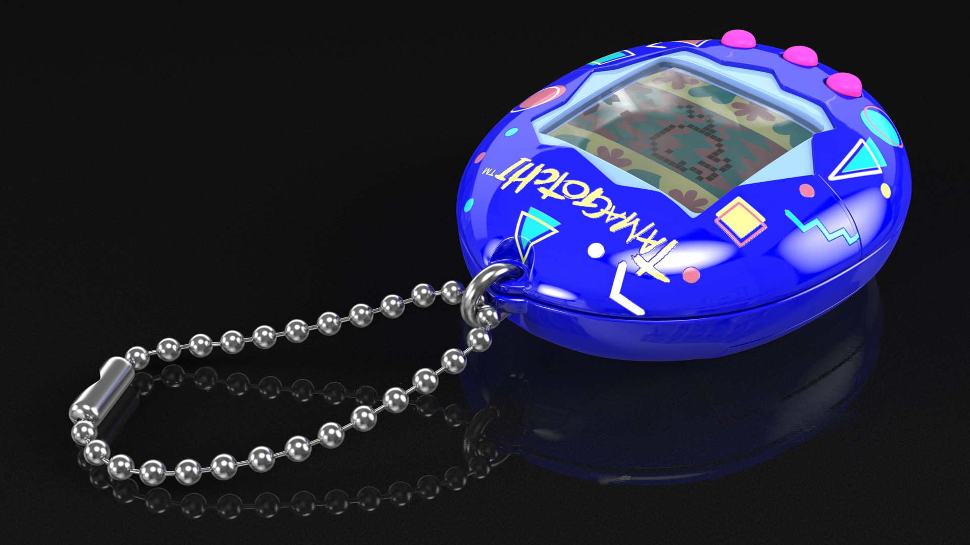 3D model Retro Tamagotchi Bandai Violet