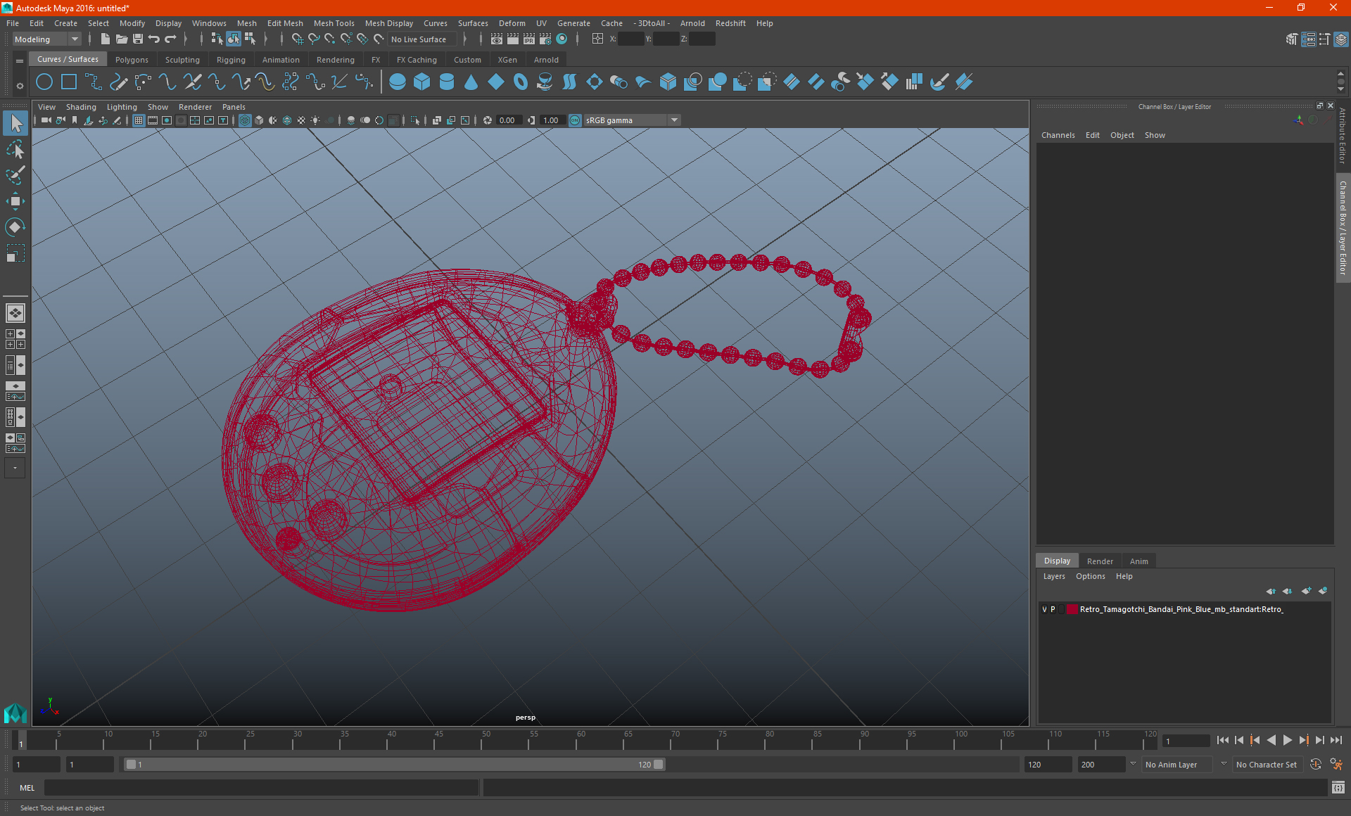 3D model Retro Tamagotchi Bandai Violet