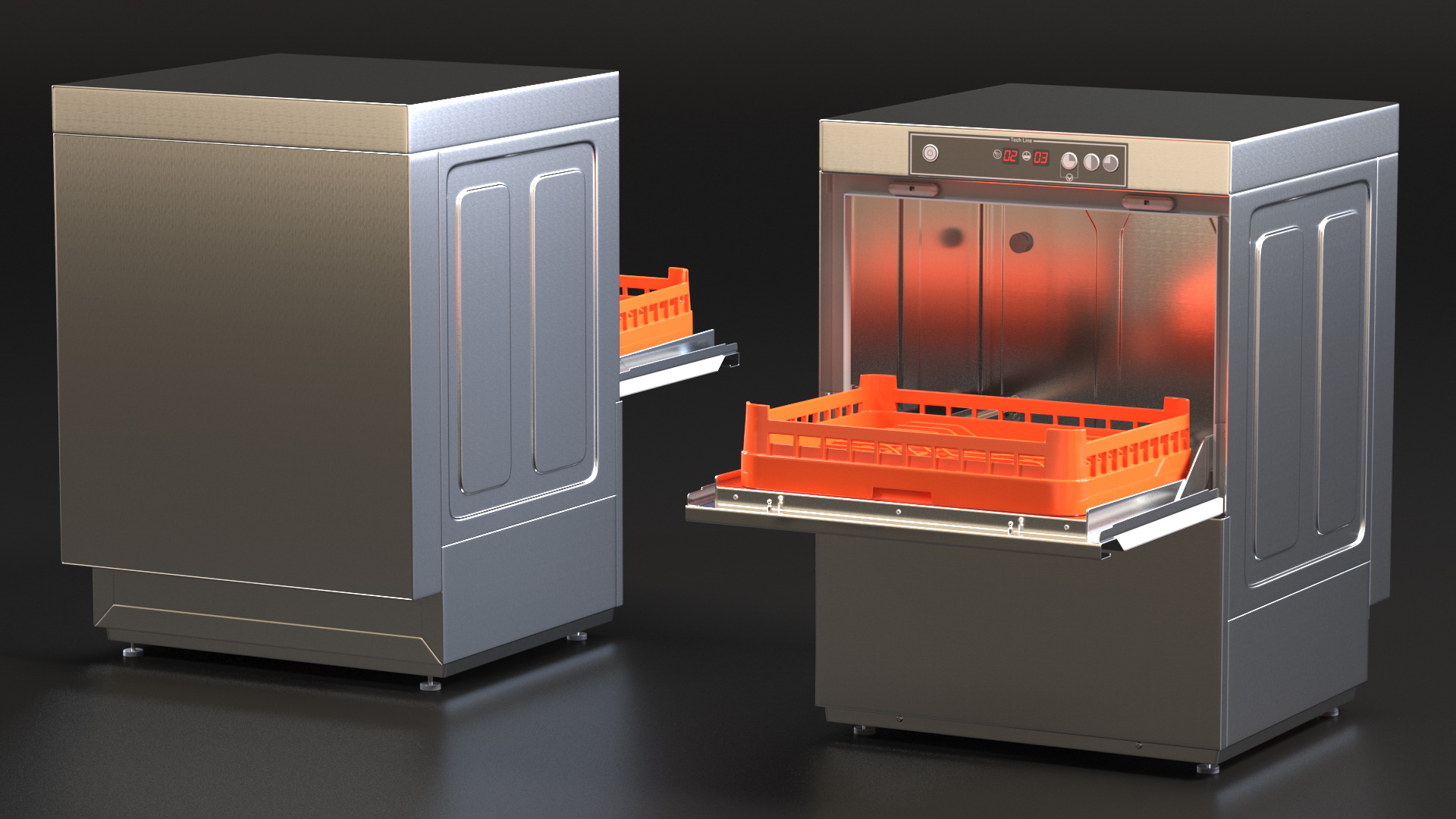 3D Commercial Dishwasher