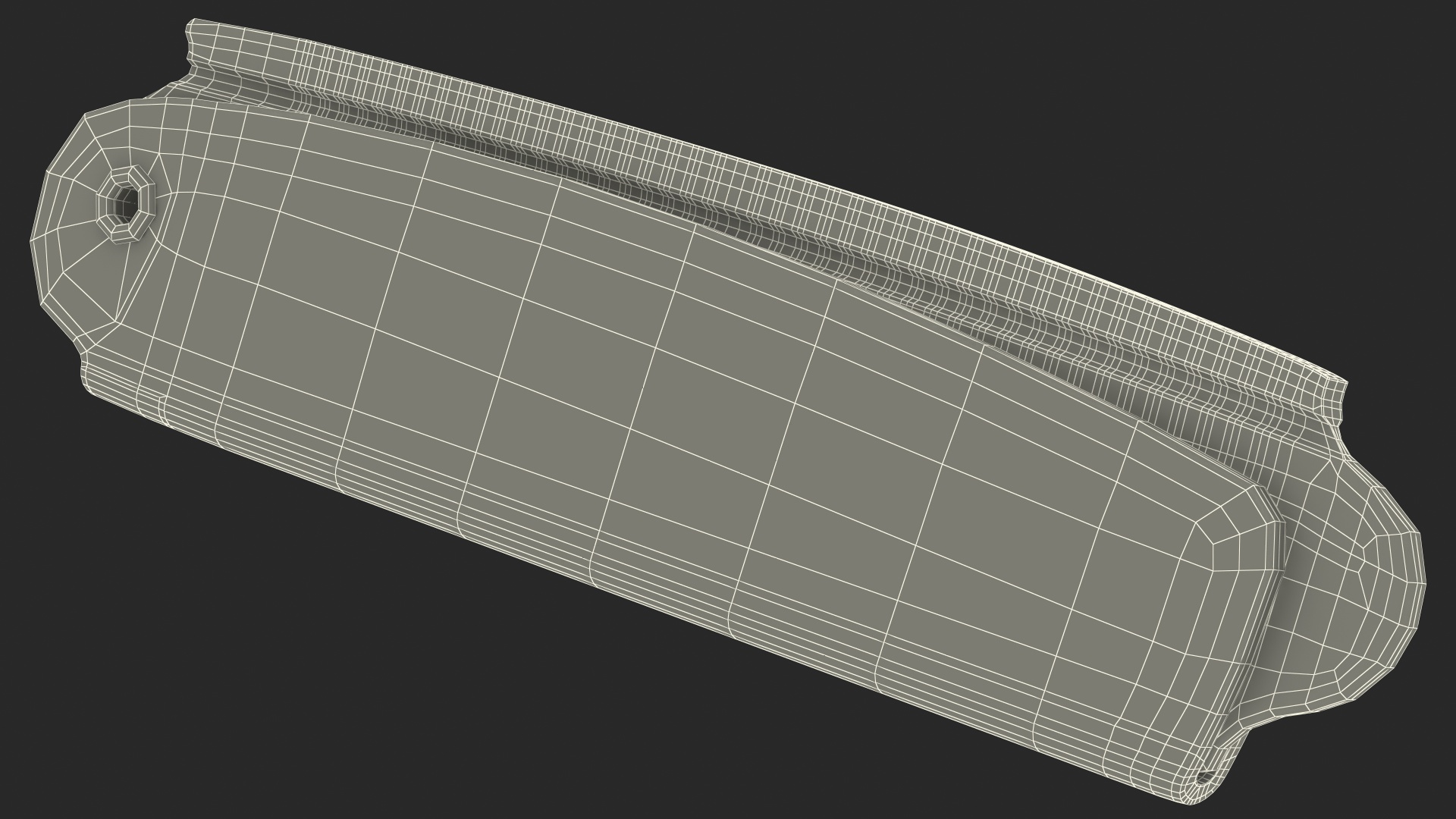 3D model Kent Folding Pocket Comb Brown