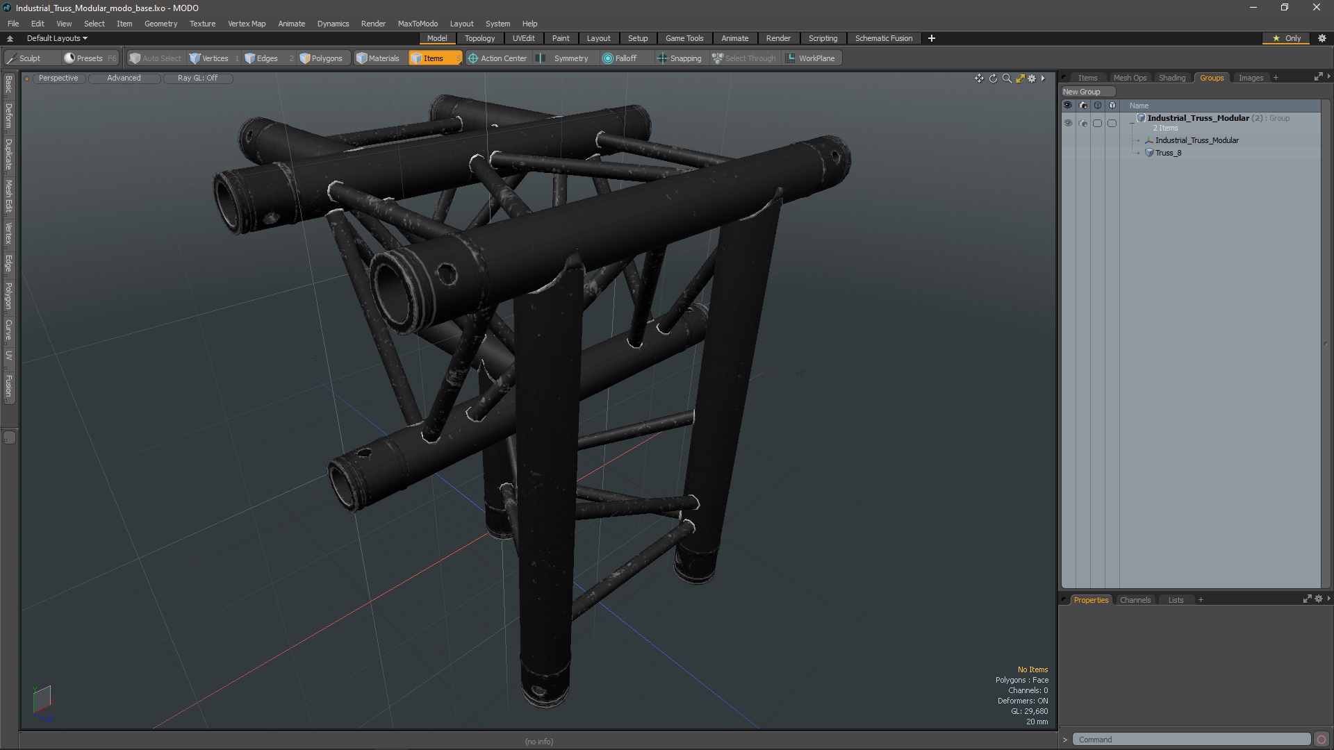 Industrial Truss Modular 3D model