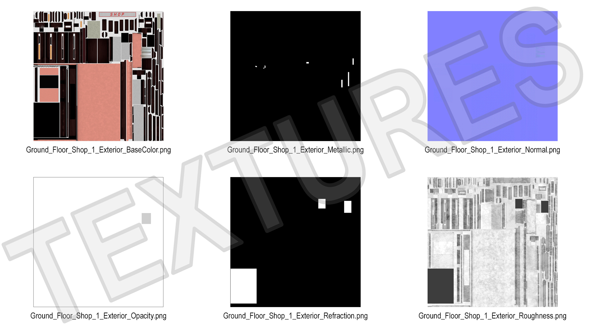 3D Small Retail Shop Front model