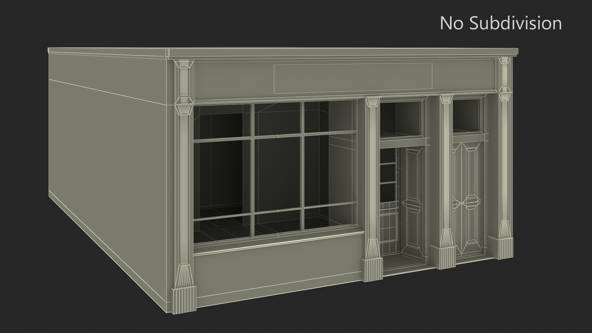 3D Small Retail Shop Front model