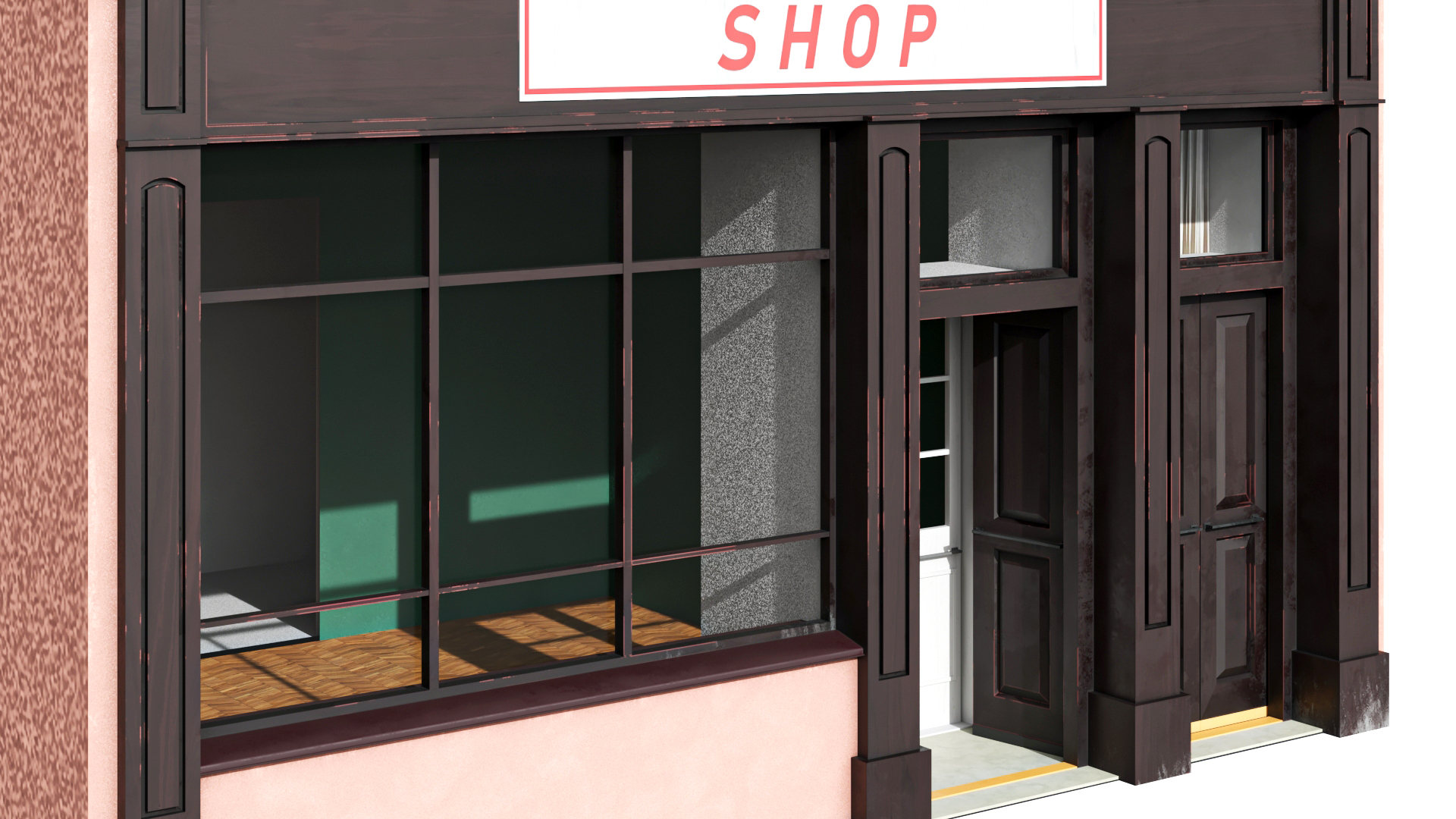 3D Small Retail Shop Front model