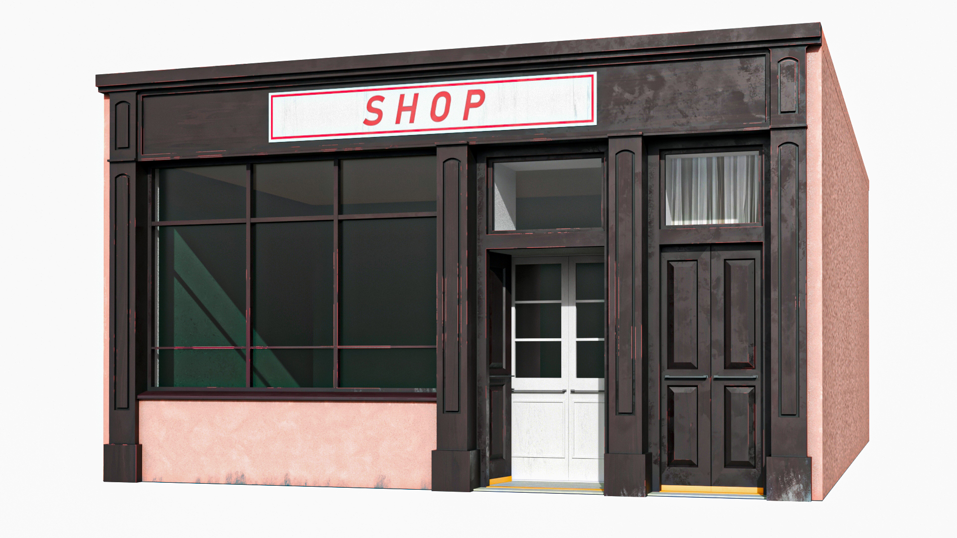 3D Small Retail Shop Front model