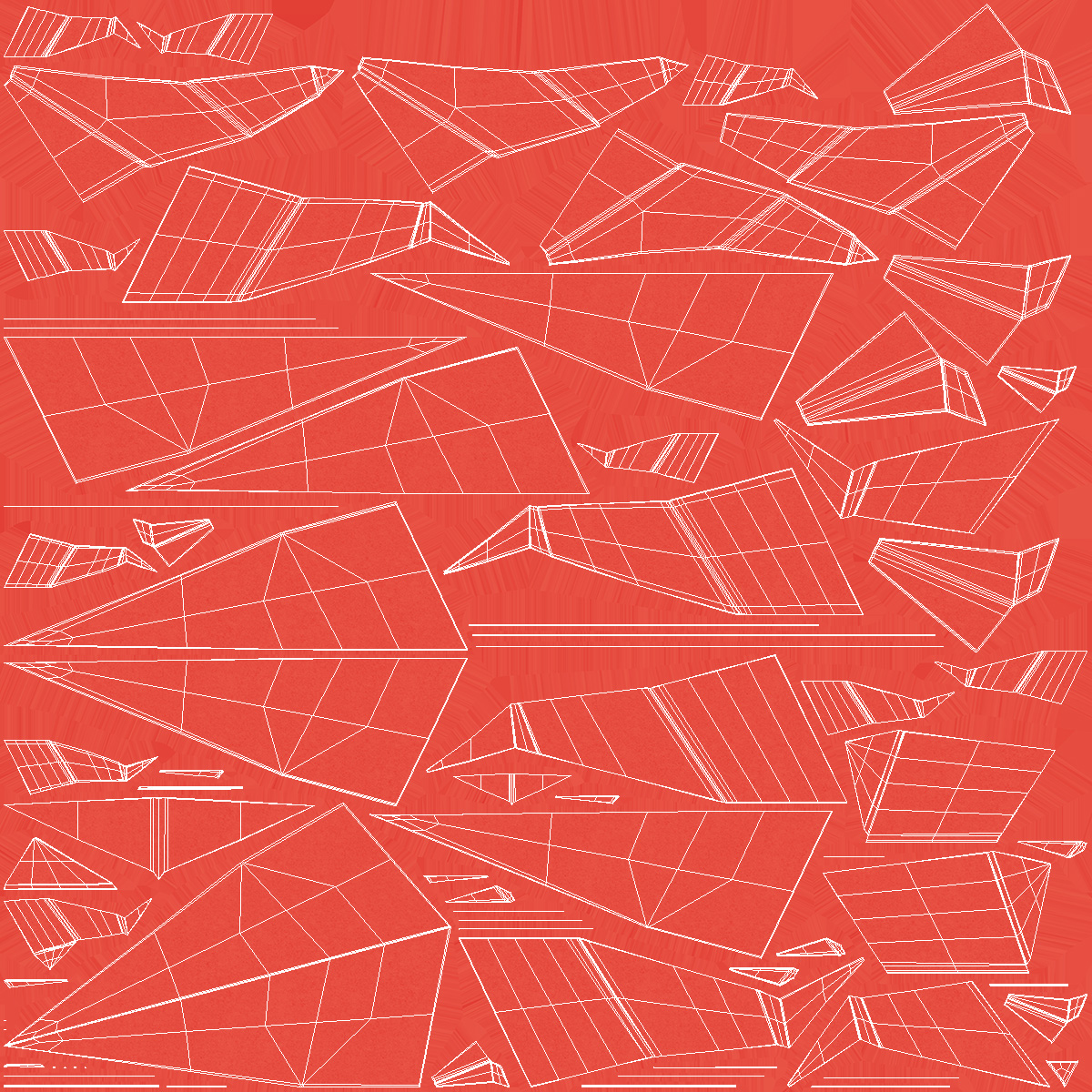 3D model Origami Dinosaur Red
