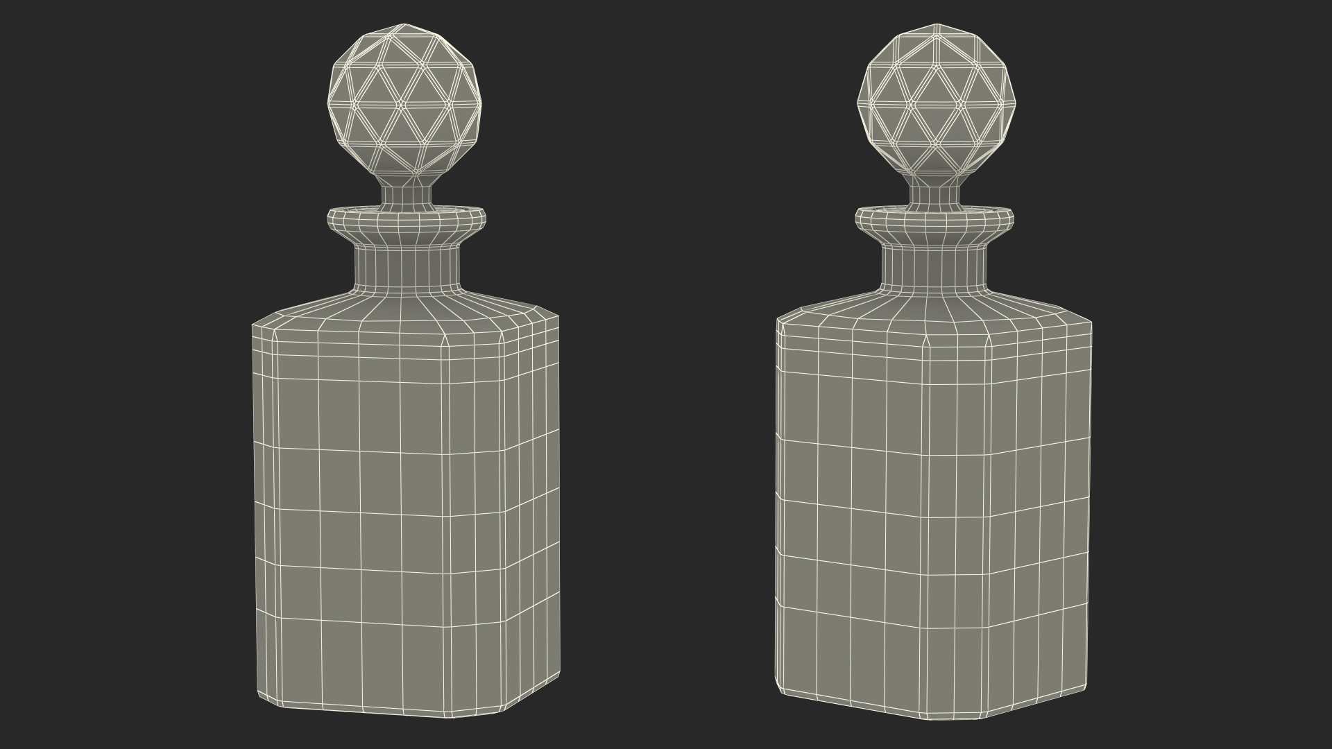 3D Square Crystal Decanter model