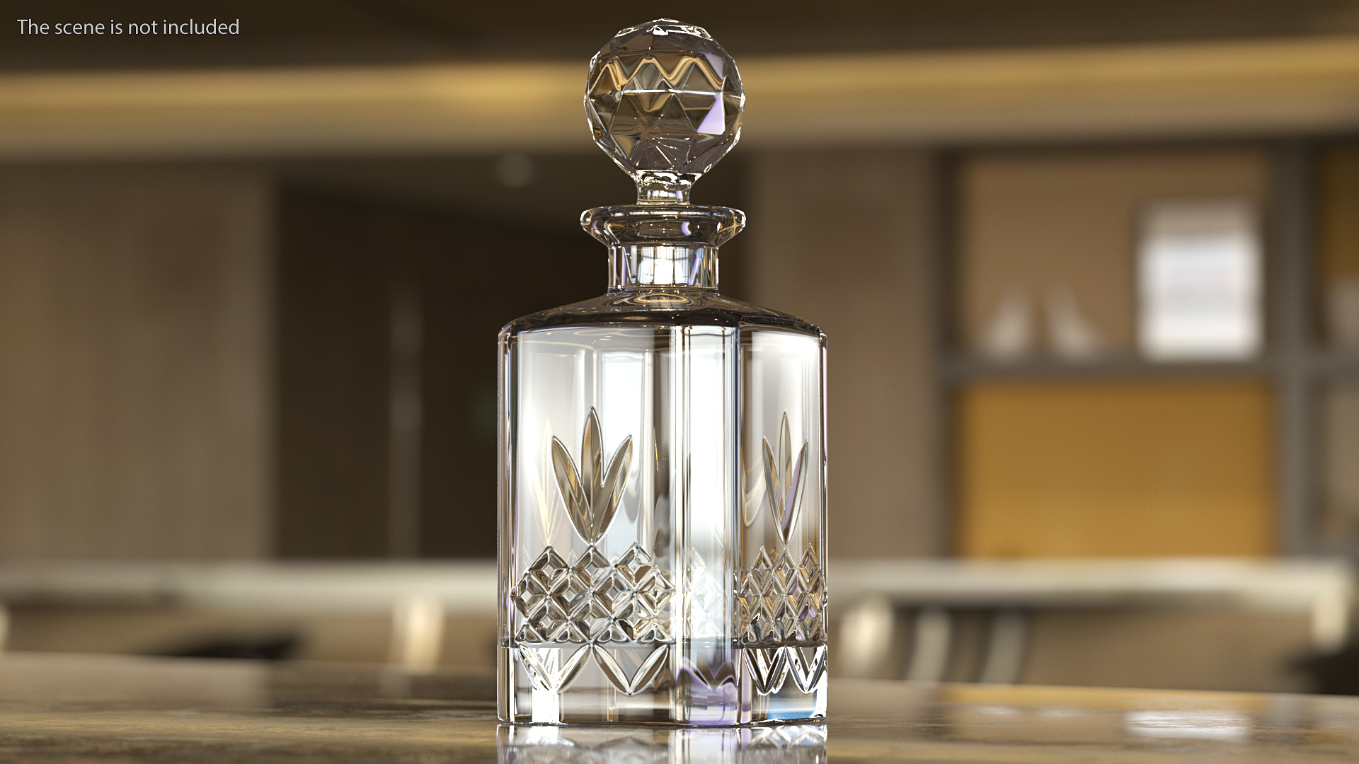 3D Square Crystal Decanter model