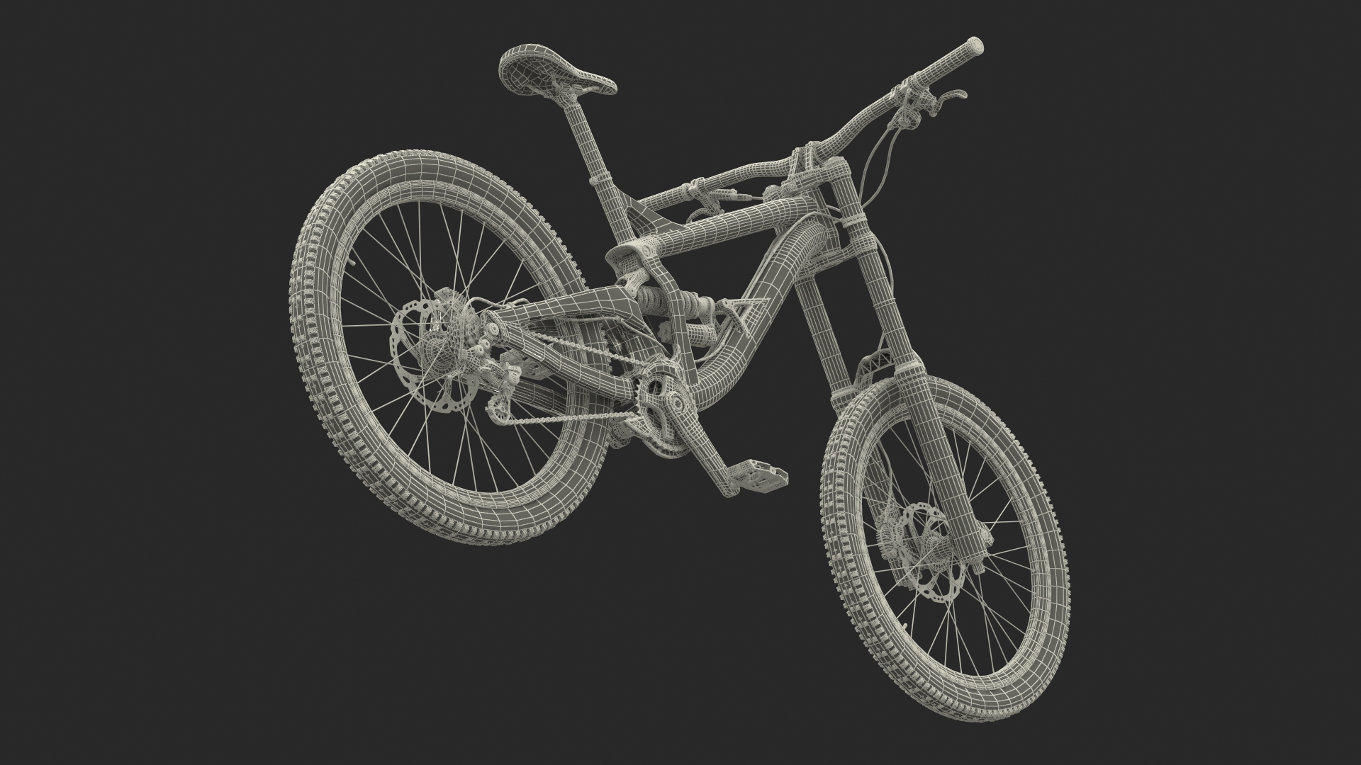 GT Fury Downhill Mountain Bike Rigged 3D