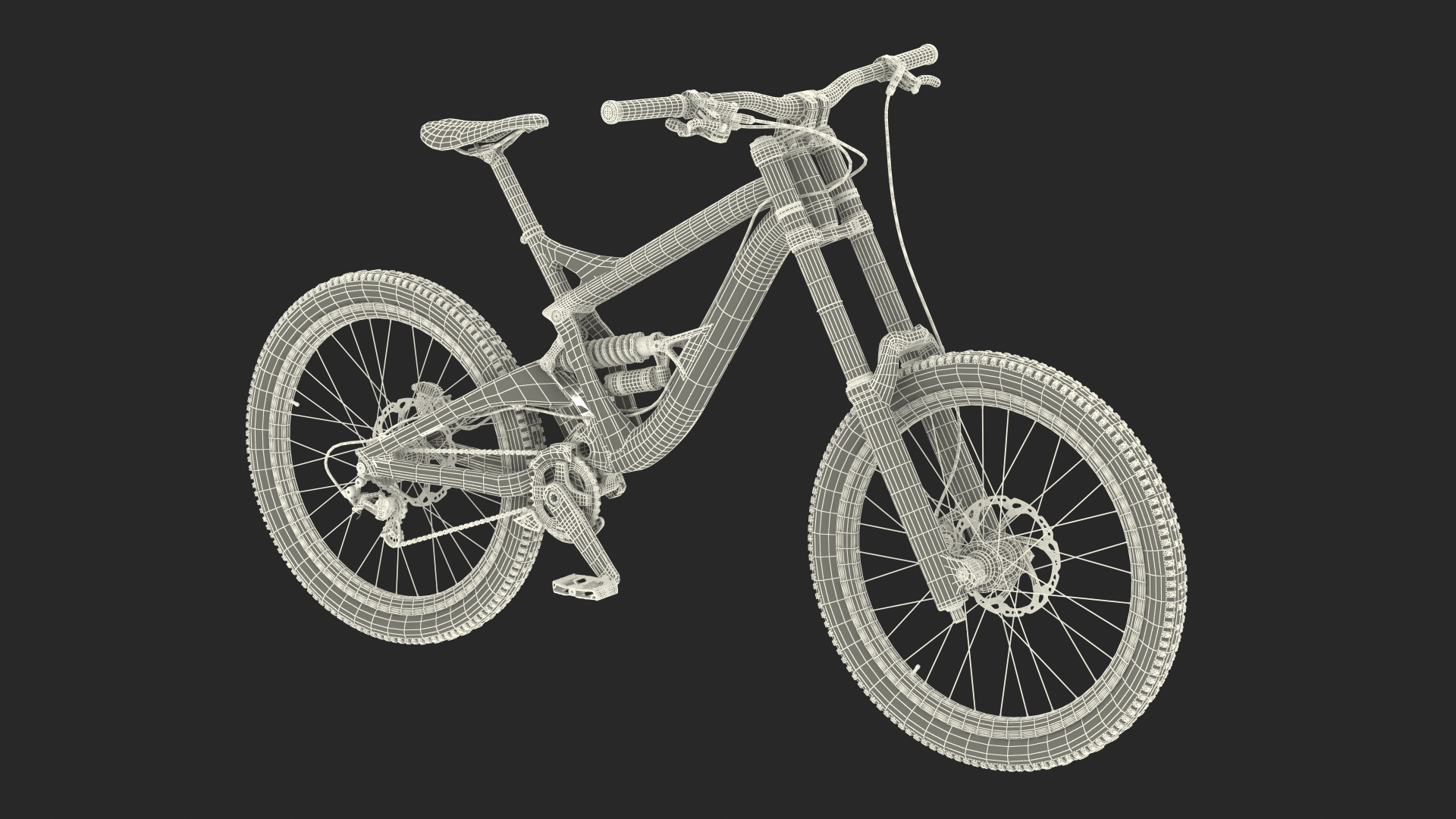 GT Fury Downhill Mountain Bike Rigged 3D