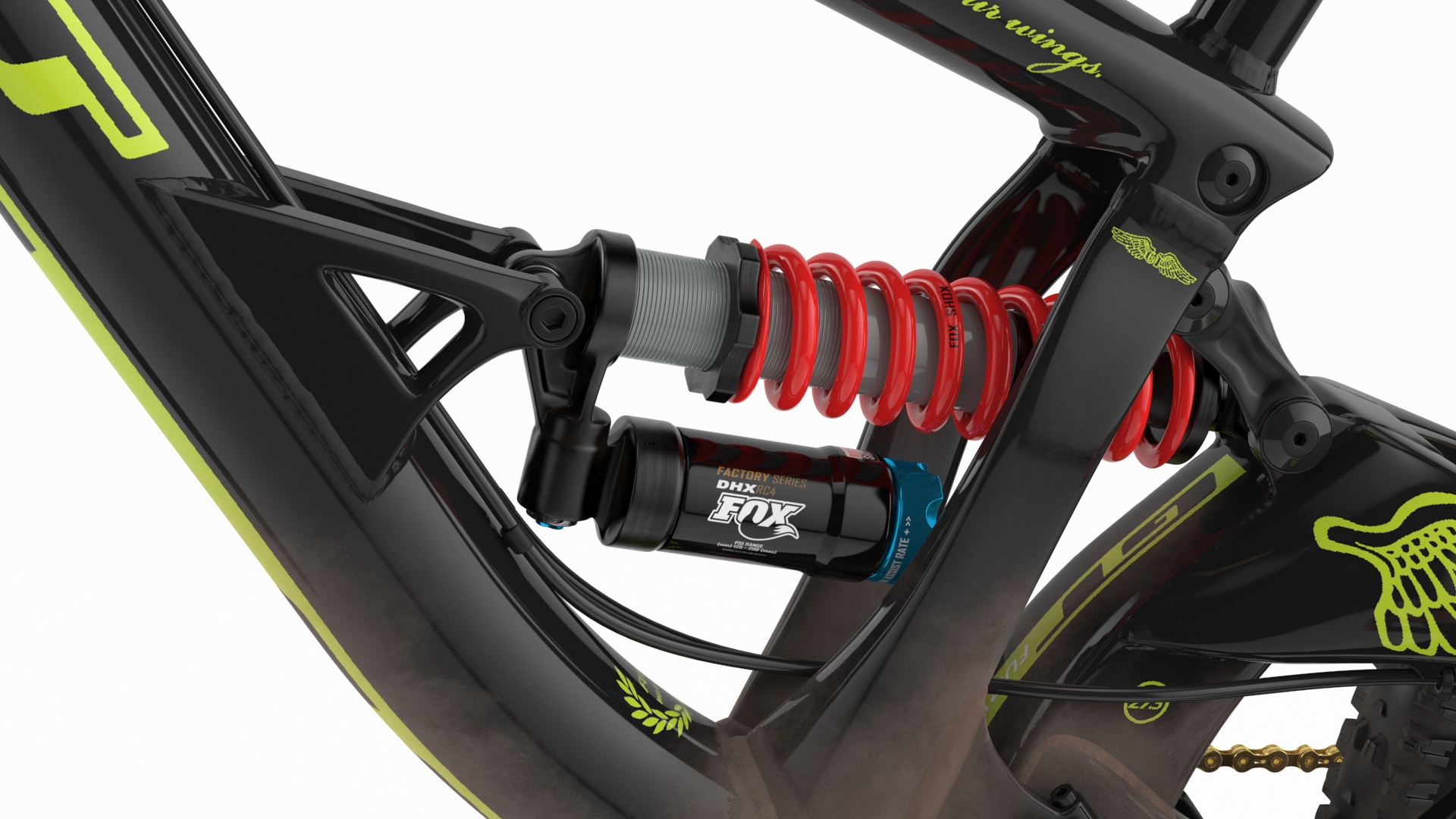 GT Fury Downhill Mountain Bike Rigged 3D