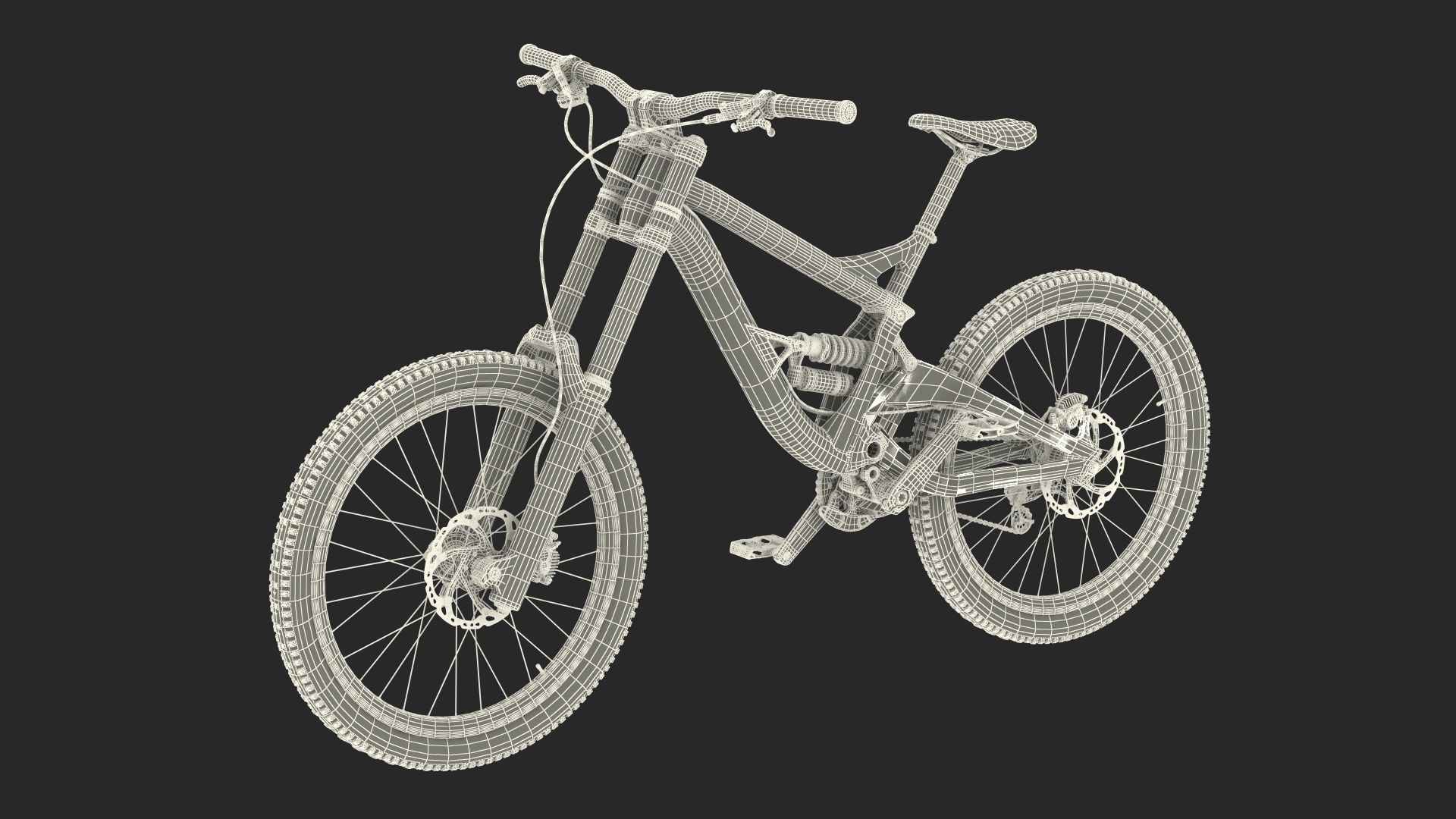 GT Fury Downhill Mountain Bike Rigged 3D