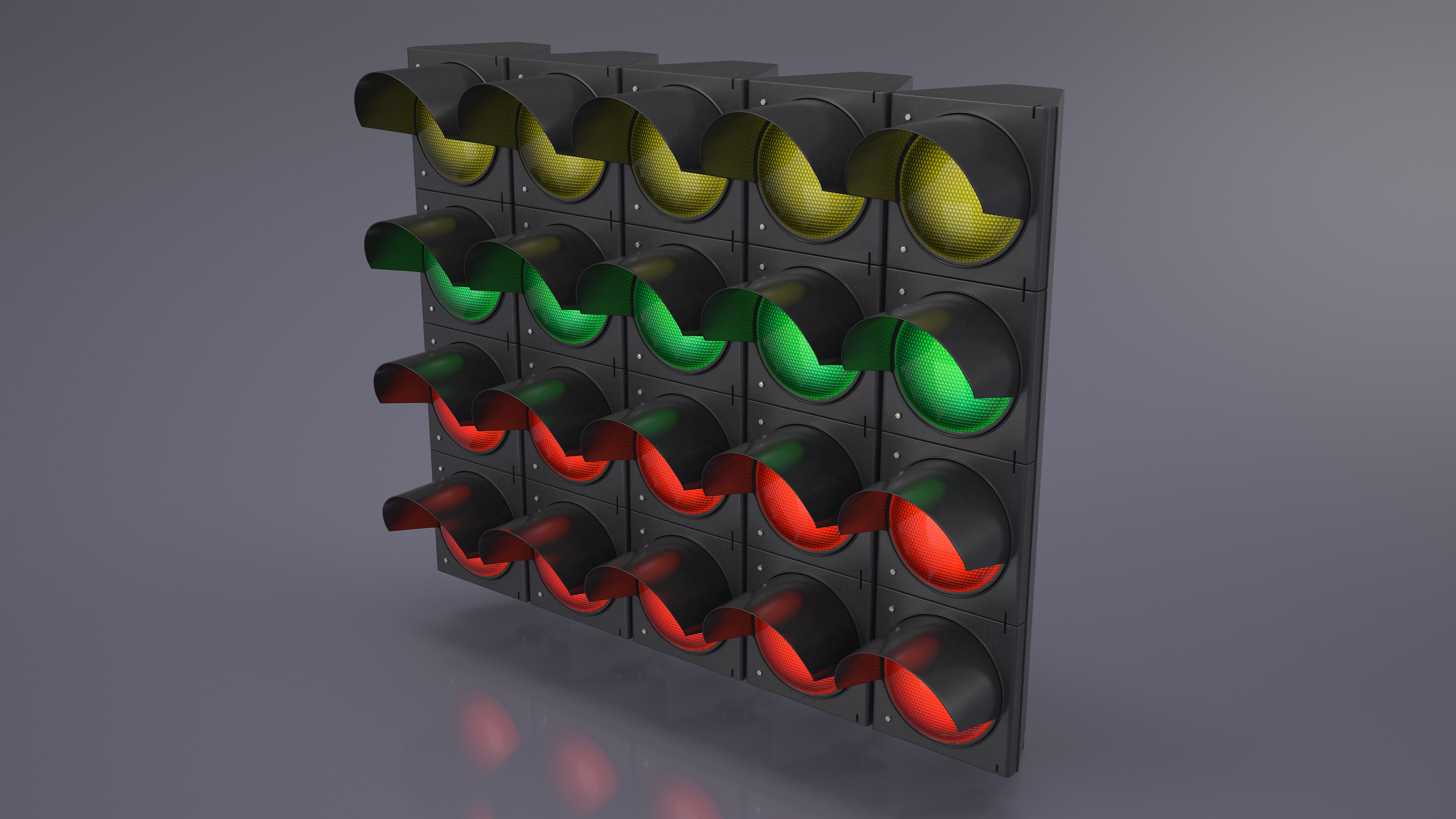 Racing Start Lights On 3D