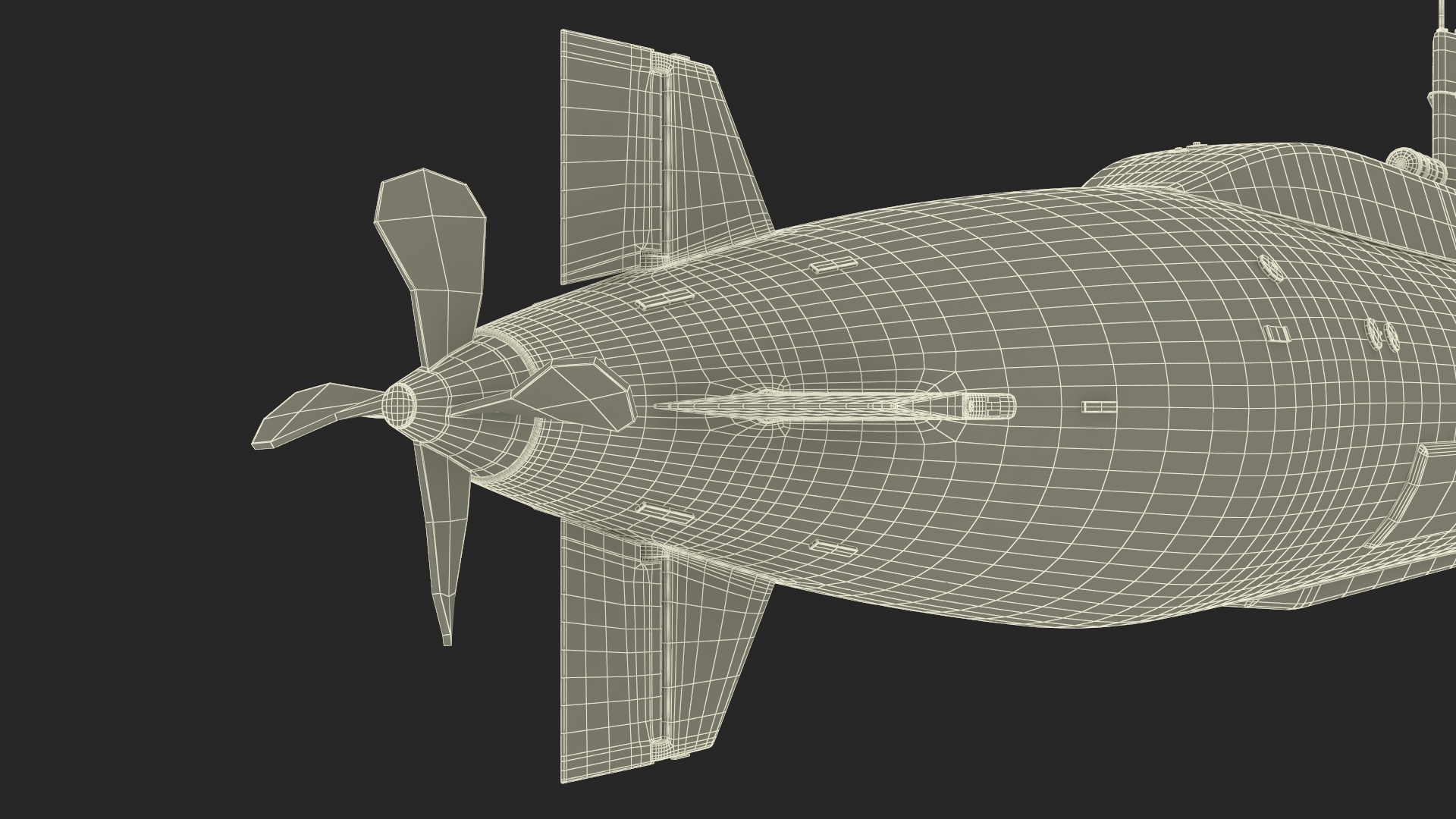 3D Military Semi Heavy Submarine Rigged