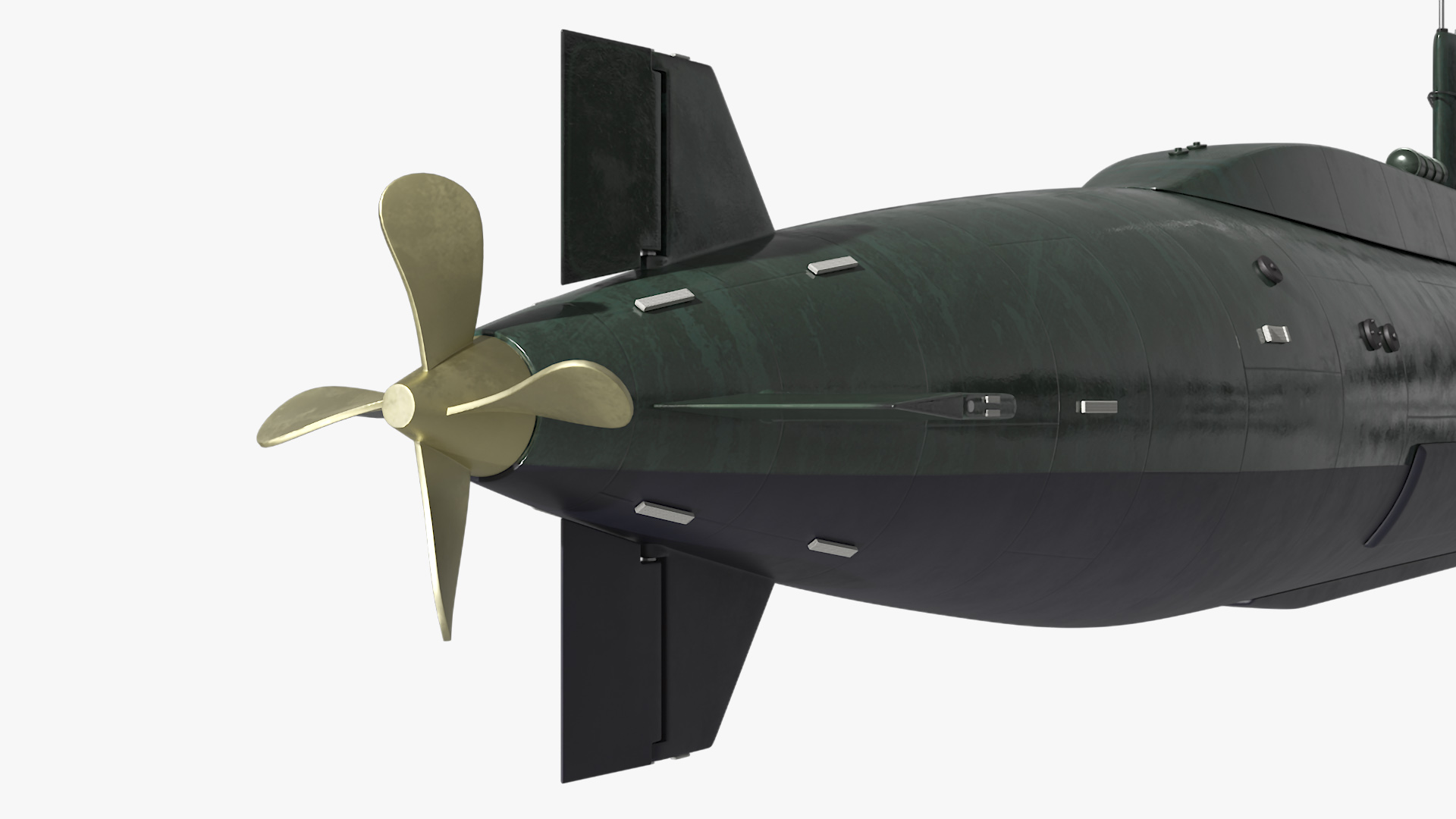 3D Military Semi Heavy Submarine Rigged