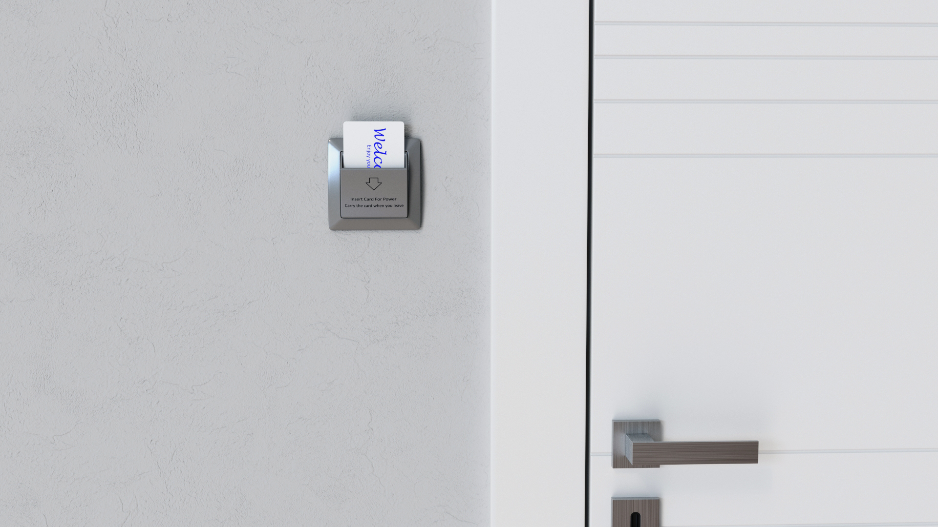 Hotel Room Switch Grey with Card 3D