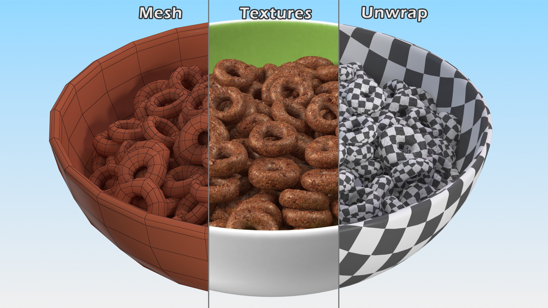 3D model Chocolate Rings Breakfast