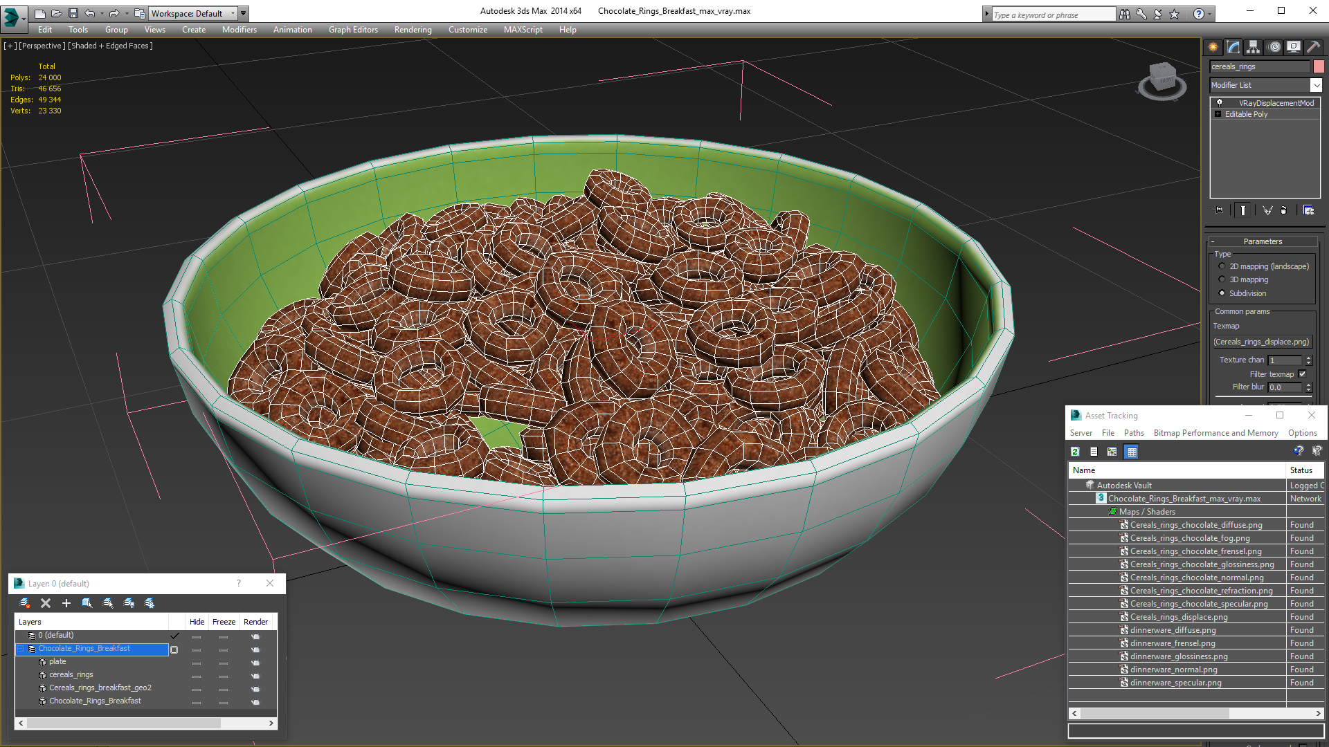 3D model Chocolate Rings Breakfast