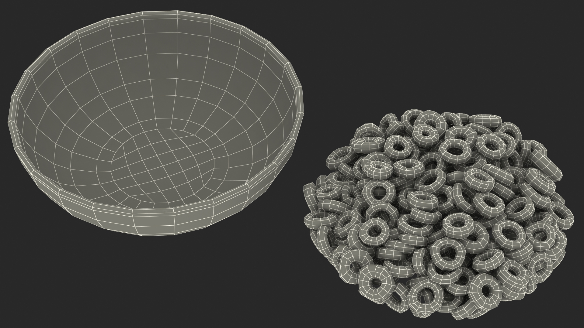 3D model Chocolate Rings Breakfast