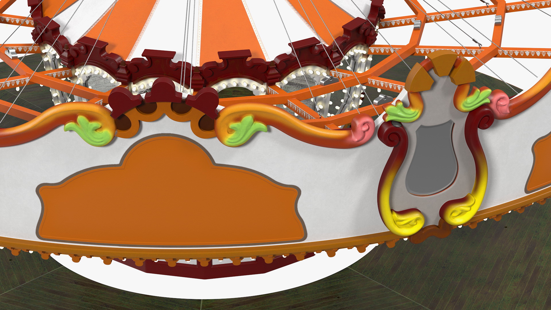 Empty Park Carousel 3D model