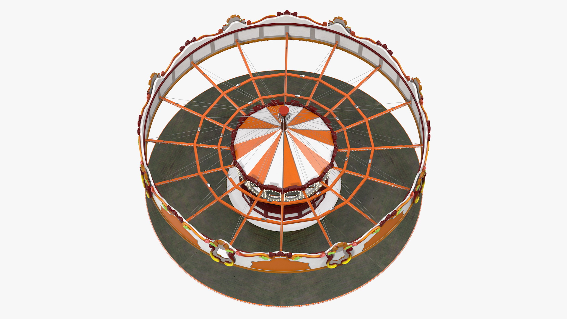 Empty Park Carousel 3D model