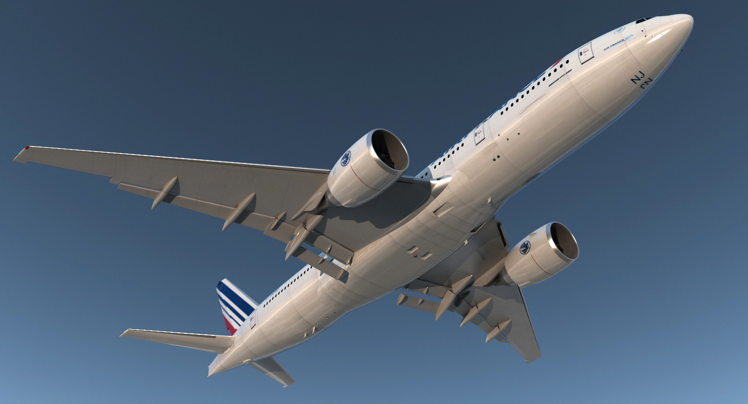 3D model Boeing 777 200 Air France