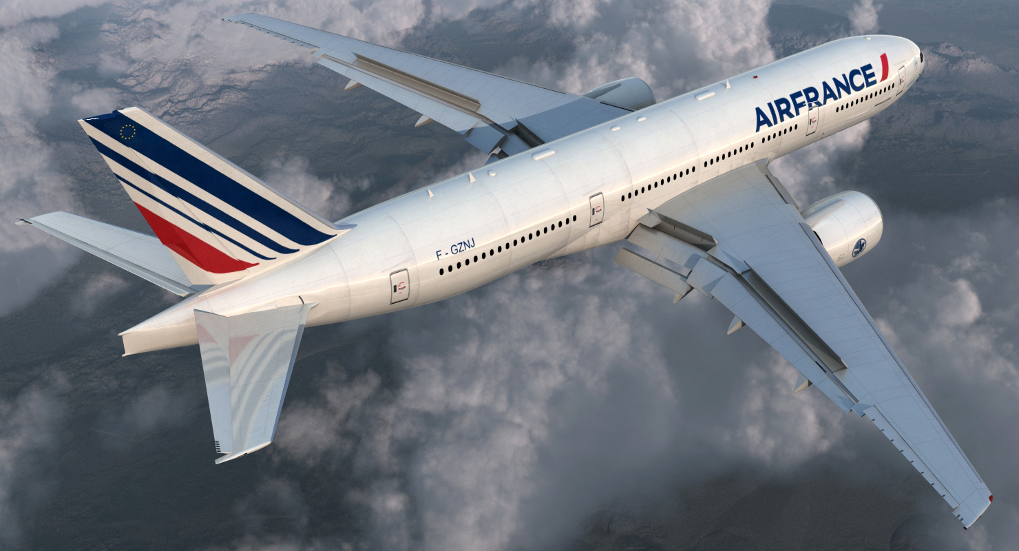 3D model Boeing 777 200 Air France