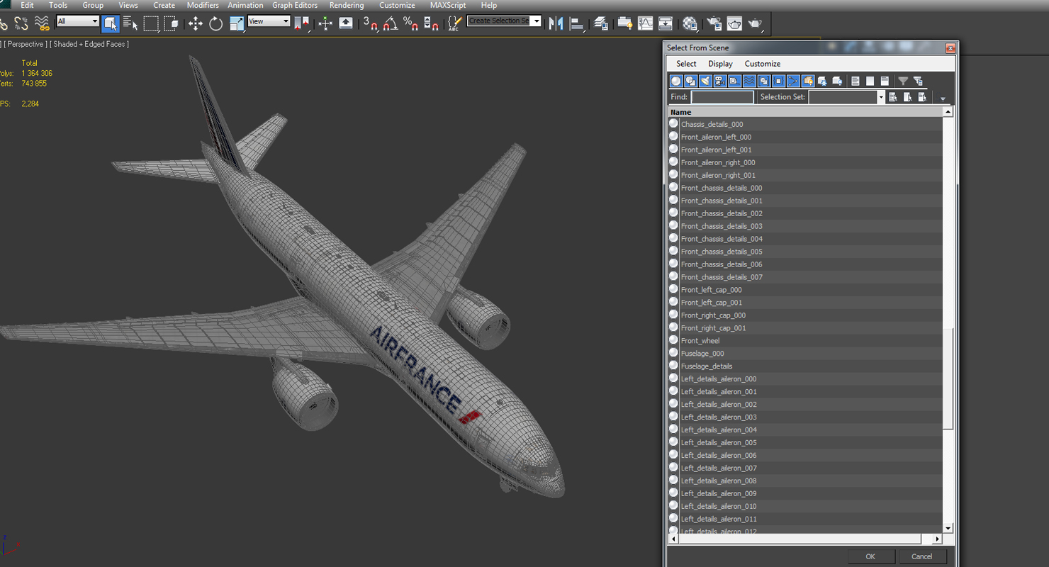 3D model Boeing 777 200 Air France