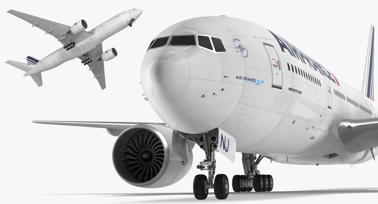 3D model Boeing 777 200 Air France