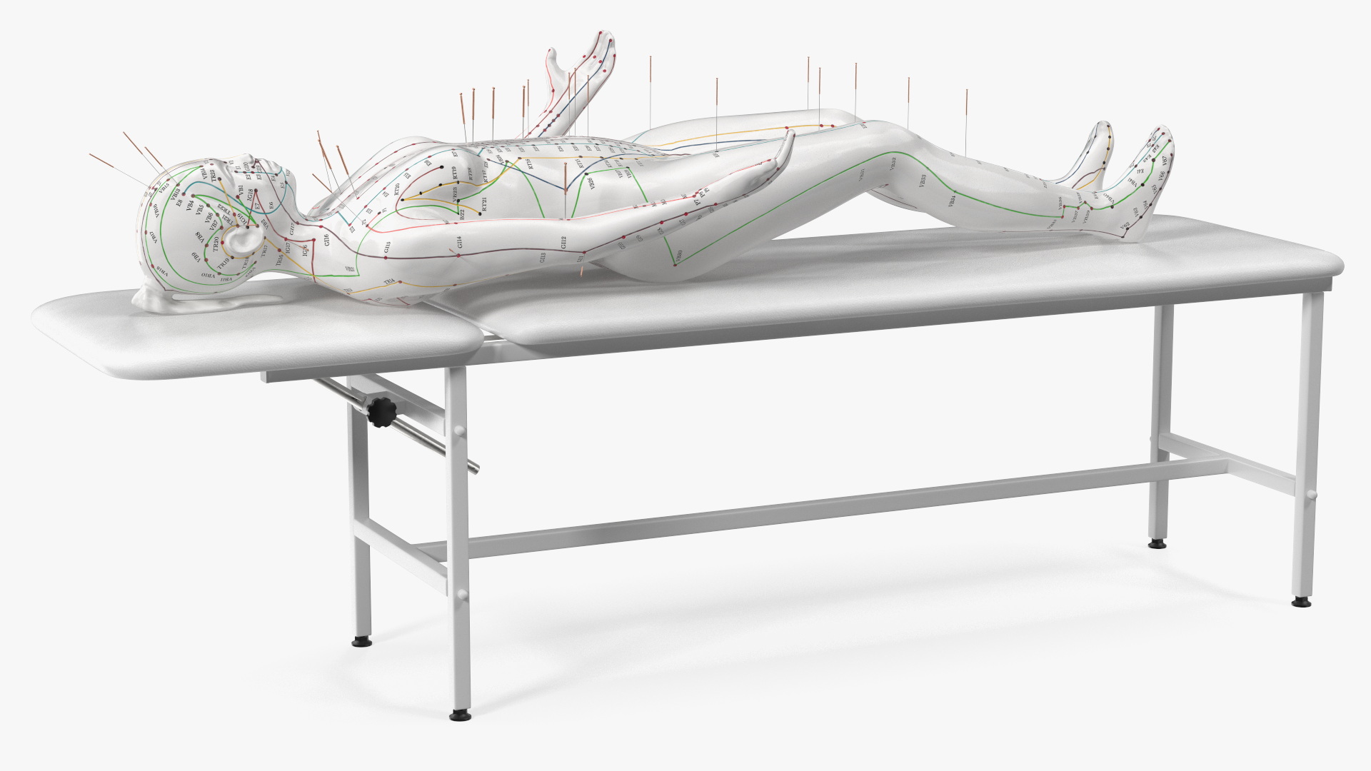 3D Female Acupuncture Mannequin on the Couch