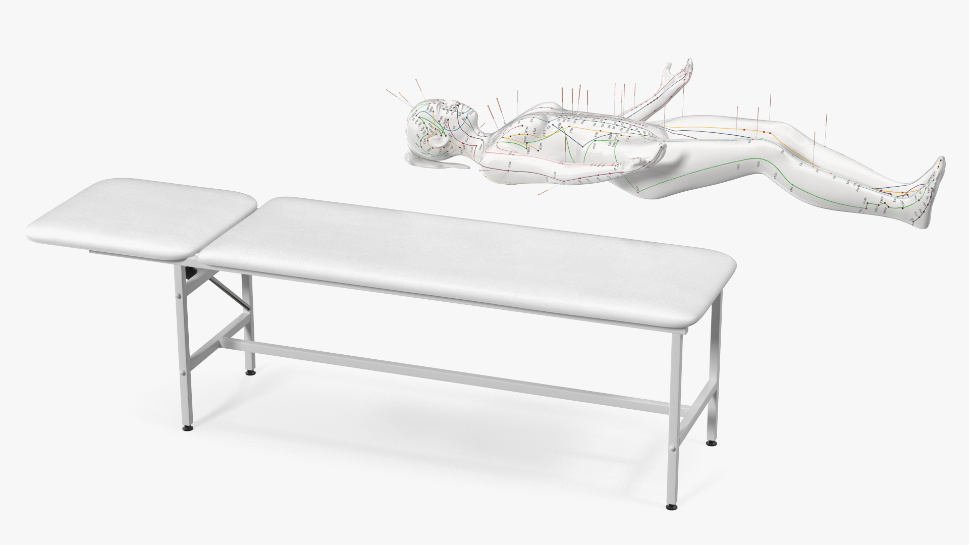 3D Female Acupuncture Mannequin on the Couch