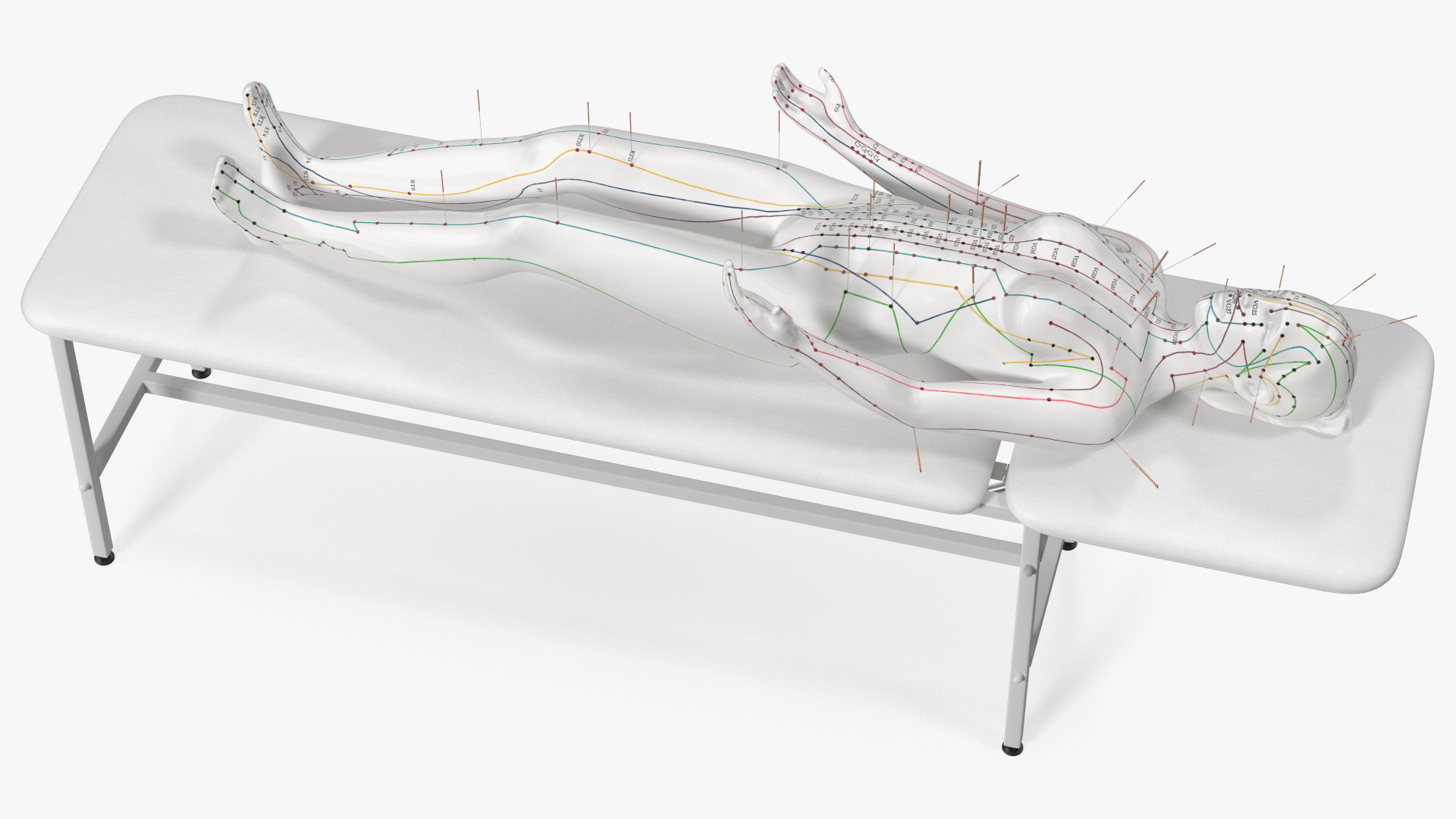 3D Female Acupuncture Mannequin on the Couch