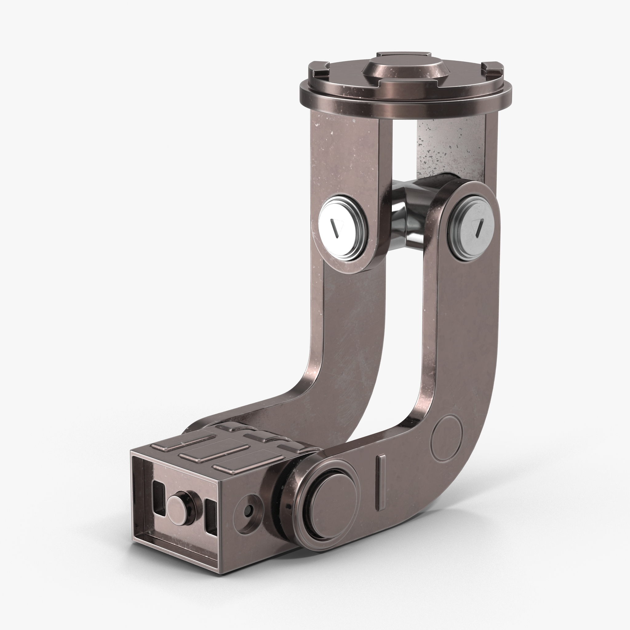 Anodized Industrial Joint 6 3D Model, view 4