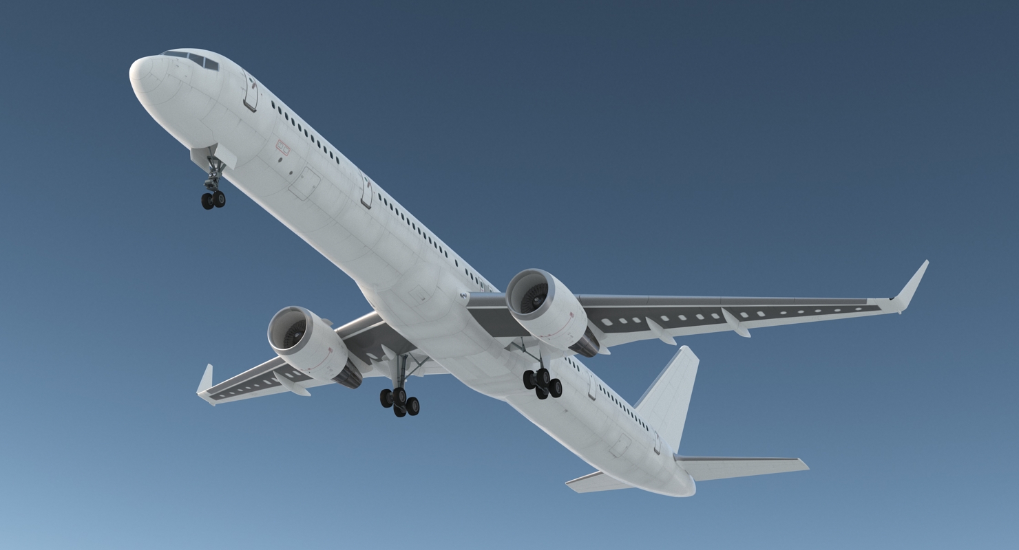3D model Boeing 757 300 with Interior and Cockpit Generic Rigged
