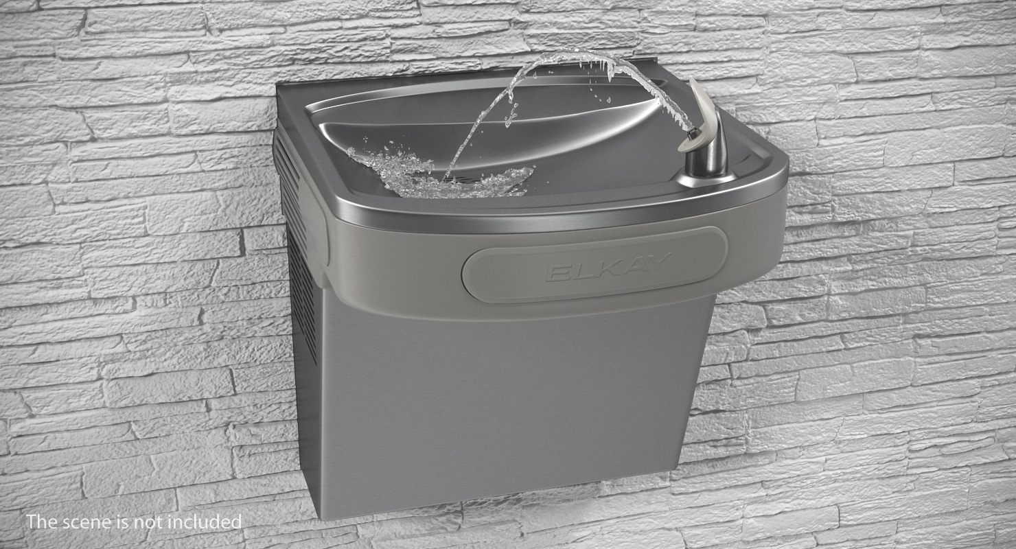 3D Drinking Fountain Elkay model