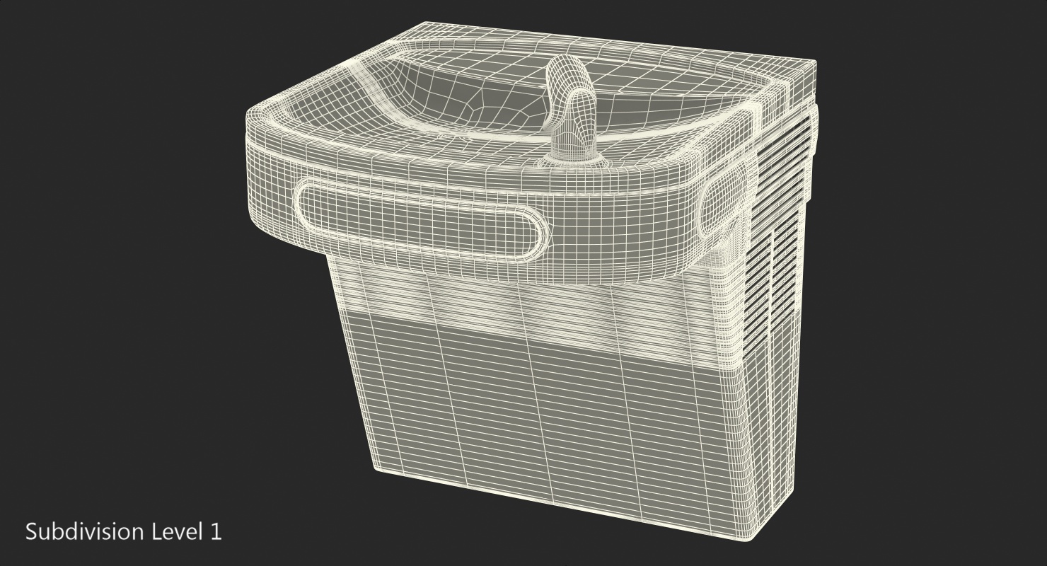 3D Drinking Fountain Elkay model