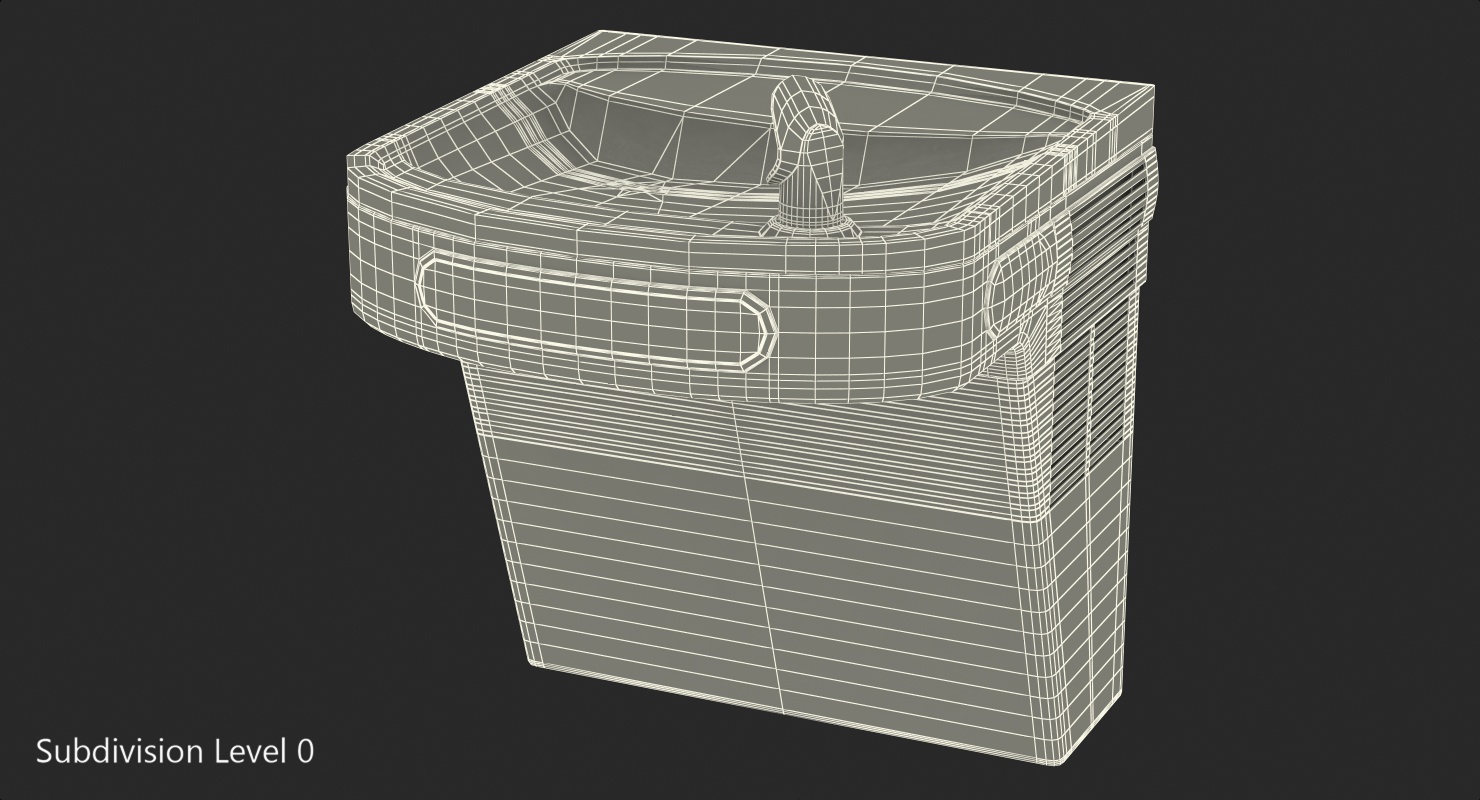 3D Drinking Fountain Elkay model