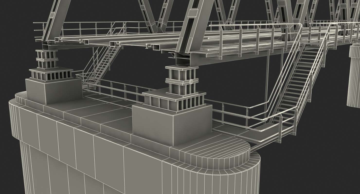 3D Old Railway Bridge model