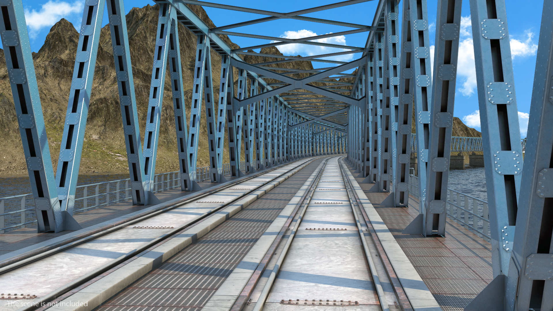3D Old Railway Bridge model