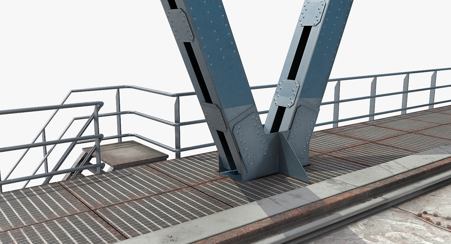 3D Old Railway Bridge model