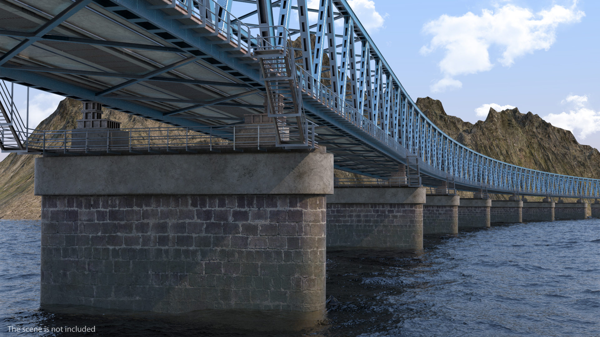 3D Old Railway Bridge model