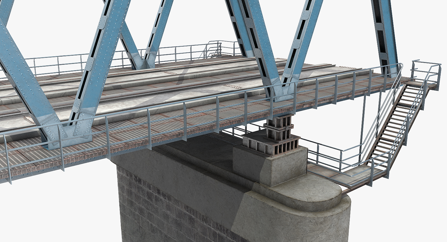 3D Old Railway Bridge model