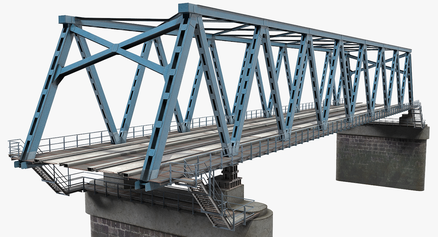 3D Old Railway Bridge model