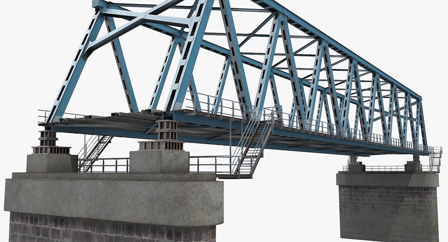 3D Old Railway Bridge model